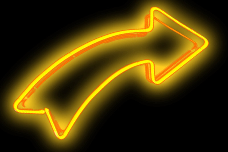 Neon Arrow Sign